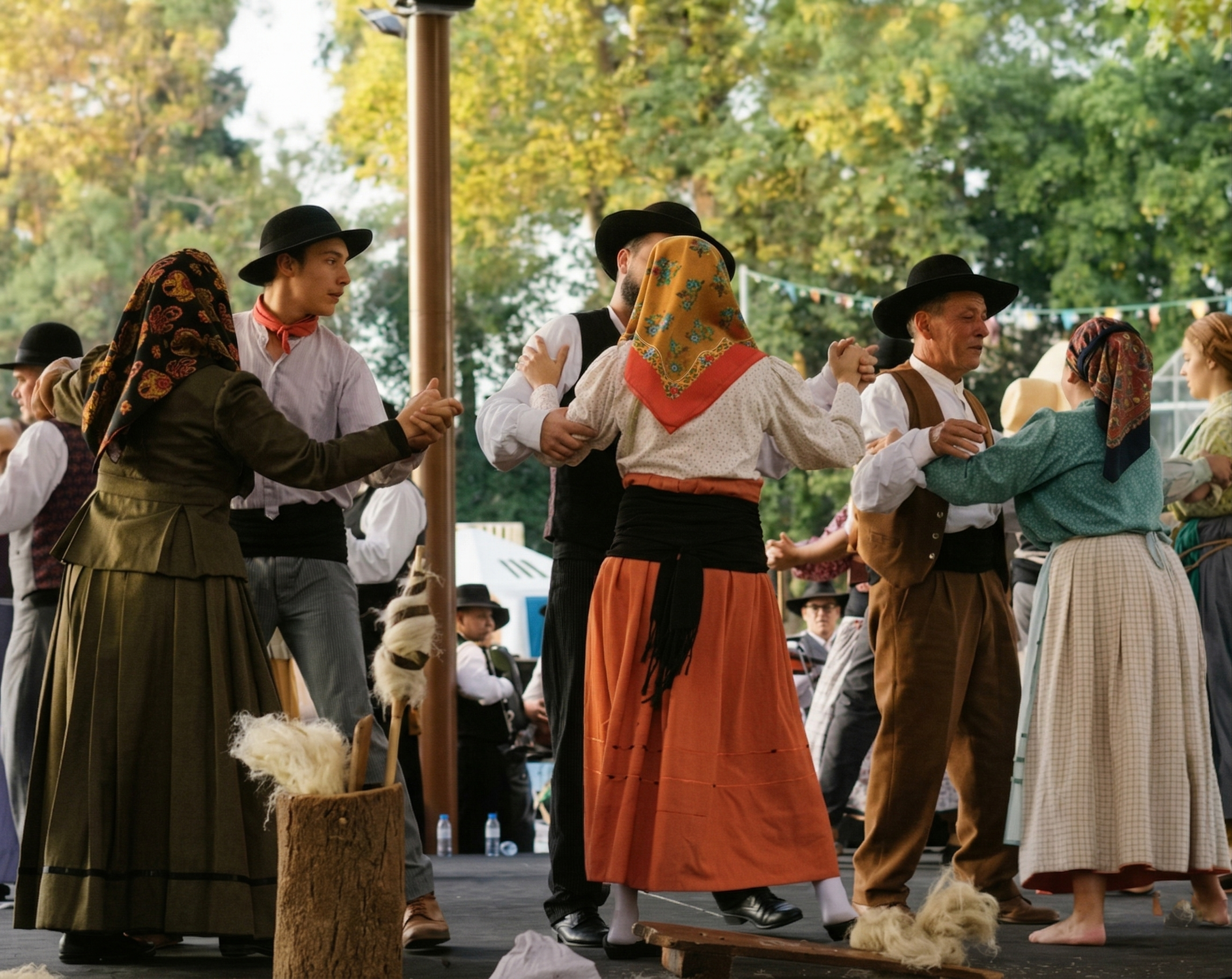 Rancho folclórico Verde Gaio em atuação